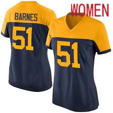 Women Green Bay Packers #51 Krys Barnes Navy Nike Game Player NFL Jersey->women nfl jersey->Women Jersey